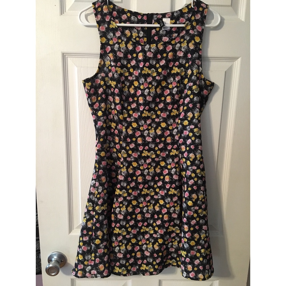 Black floral dress